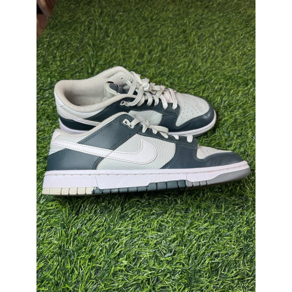 Size 9 - Nike Dunk Premium Low Split - Deep Jungle White Leather (FB8896-300)